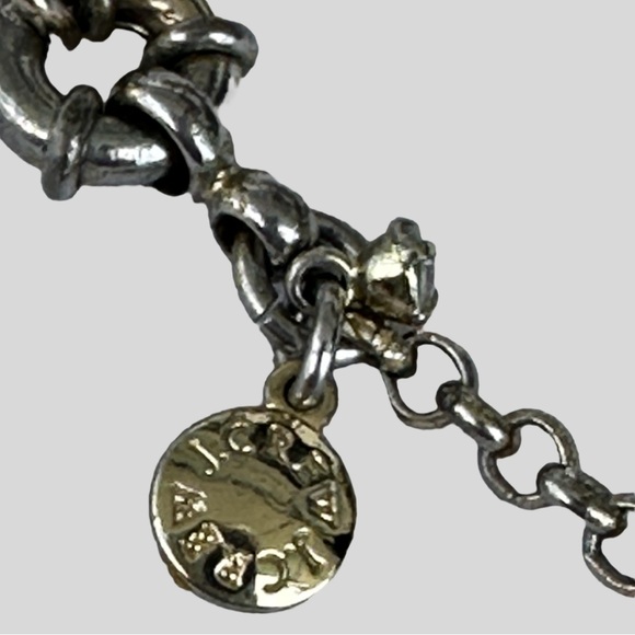 J Crew Statement Necklace, Faceted Teardrop & Round Rhinestones with Green Beads - Picture 6 of 17